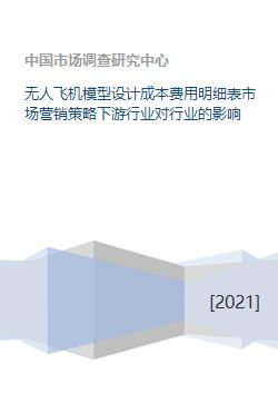 無人機(jī)模型設(shè)計(jì)成本費(fèi)用明細(xì)、市場營銷策略及下游行業(yè)影響分析